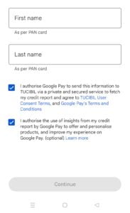 Google Pay Loan Apply Form