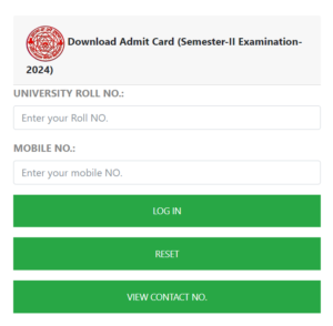Graduation UG 2nd Semester Admit Card 2024 Download