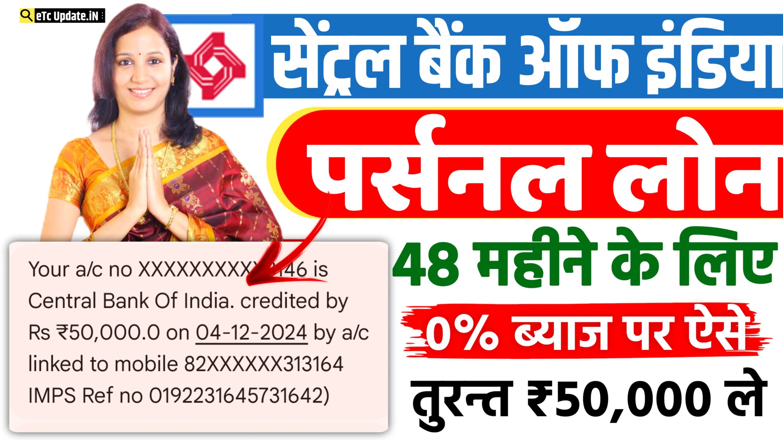 Central Bank of India Personal Loan 2024 
